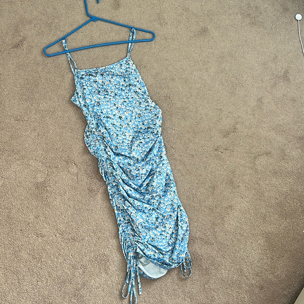 Blue flowered dress